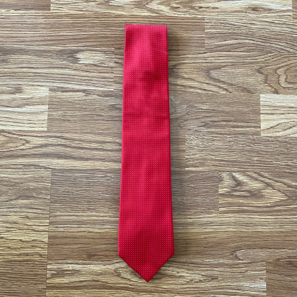 Dockers Red with Tiny Dots Tie